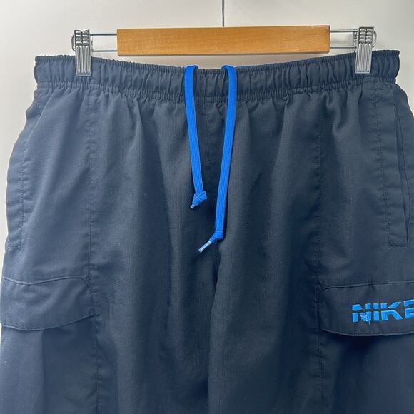 VINTAGE NIKE Y2K SWIM TRUNKS SHORT MENS SIZE LARGE BLACK - Picture 4 of 10